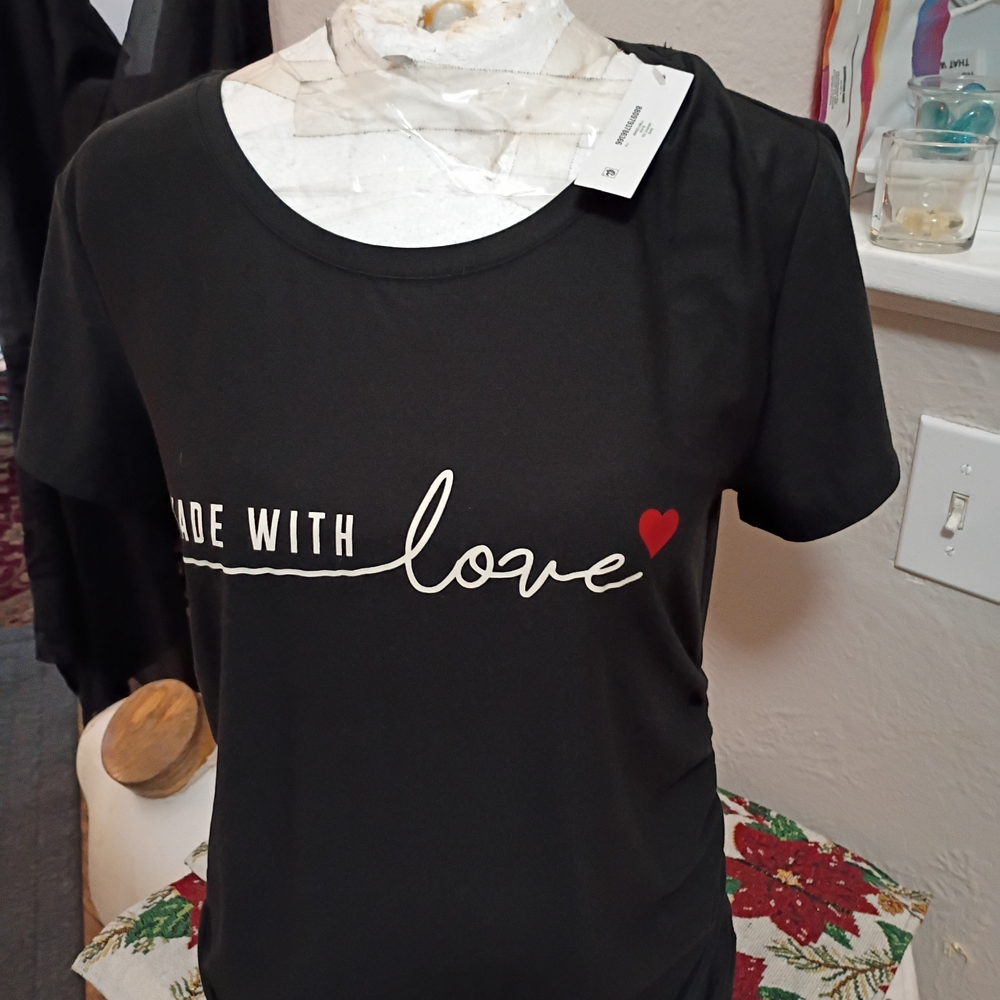 Women's Black 'Made with Love' Tee Maternity shirt